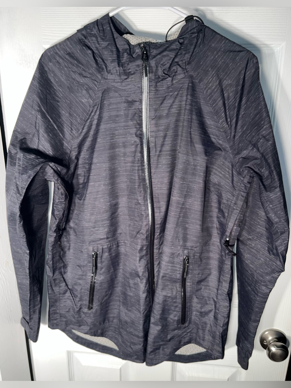 Women’s Columbia Large Black Omni Tech Pit Zips Hooded Rain Jacket Size Large L